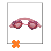 Duikbril hart fuschia